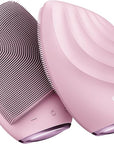 GESKE SmartAppGuided™ Sonic Facial Brush 5 in 1 | Vibrating Electric Facial Cleansing Brush | Soft Silicone Brush | Professional Facial Cleanser | Skin Cleanser & Exfoliator | Face Massager
