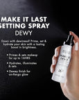 Milani Setting Spray + Primer, Make It Last Original - Natural Finish with Niacinamide for Hydration & Make It Last Dewy - Dewy Finish Moisturizing Formula for Glow on the Go - 2 Pack