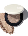 MAKE Beauty Multi-Chromatic Eye Shadow. Metal Reflecting Luminous Foil Finish Creamy, Buildable, Dimensional Long-wear, Crease-proof Powder Eyeshadow, Multichrome Shade - Dream Dust, Gold