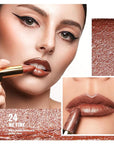 Oulac Lipstick & Lipliner Set 3PCS High Impact Lipcolor with Moisturizing Formula, Vegan Beauty, Full-Coverage Lip Color, Gift Lipstick for Women, 03+08+24