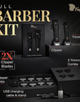 Fagaci Professional Hair Clippers for Men with Superior Precision, Brushless Motor Barber Clippers and Trimmers Set, 5X Longer Sharpness Hair Cutting Kit, Mens Haircut Cordless Clipper for Barber