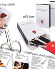 3 Swords Germany - Brand Quality 23 Piece Manicure Pedicure Grooming kit Set for Professional Finger & Toe Nail Care Tweezers File Clipper Fashion Leather case in Gift Box, Made by 3 Swords (0293)