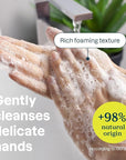 ATTITUDE Gentle Hand Soap for Sensitive Skin, EWG Verified, Enriched with Oats, Dermatologically Tested, Vegan, Unscented, Aluminum Bottle, 16 Fl Oz