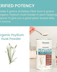 Himalaya Organic Psyllium Husk Powder, Daily Dietary Fiber Supplement, Regularity, Appetite Management, Certified Organic, Non-GMO, No Artificial Colors, Unflavored, 113 Teaspoon Supply, 24 Oz