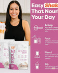 310 Nutrition All-In-One Meal Replacement Shake Powder - Plant-Based Protein Smoothie Blend w/High Fiber, Probiotics & Adaptogens - Low Carb, Vegan, Keto & Paleo Friendly - Vanilla Cake - 28 Srv