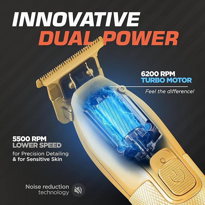 Fagaci Professional Hair Clippers for Men Set Turbo Power with Precise Cutting, Barber Clippers for Hair Cutting, Cordless Hair Clippers and Trimmers Set, Maquina de Cortar Cabello, Haircut Barber Kit