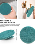 INNERNEED Food Grade Silicone Body Scrubber Gentle Exfoliating Brush for Women Men Deep Clean for All Skin Types, More Hygienic and Well Lather (Black+Dark Green+Pink)