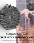 Silicone Body Scrubber, Exfoliating Body Wash Scrubbers Exfoliator, Shower Body Brush for Effective Showering Exfoliation and Gentle Massage (Gray)