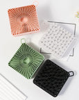 2 PC Silicone Exfoliating Body Scrubber, Silicone Body Shampoo Brush, Soft Silicone Loofah for Sensitive Skin, Shower Silicone Hair Scalp Massager, Easy to Clean, Lather Well(Black&Green)