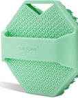 Sud Scrub® Antimicrobial Silicone Body Scrubber, Exfoliating Body Scrubber for Sensitive Skin, Eco Friendly Shower Scrubber for Body, Silicone Body Brush for Showering, Mint