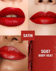 Oulac Color Rich Satin Lipstick Set For Women Red Burgundy Lipsticks High Impact Lipcolor Tinted Lip Balm, Nourishing, Satin Finish, Moisturizing Creamy Formula, Vegan Gluten Free 07+08+15(SET 4)