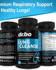 Lung Cleanse Support Supplement - Respiratory Supplements to Quit & Stop Smoking Aids - Herbal Detox for Lungs & Bronchial Health - Smokers Cleanser Breathe Aid for Mucus Clear Relief - 60 Capsules