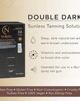 Norvell Premium Spray Tan Solution Double Dark 128 fl oz – Professional Sunless Tanning Formula for Deep Rich Bronze Glow, Streak Free, Fast Drying, Long Lasting Color