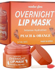 Lip Mask with Peach & Orange – Hydration, Lip Repair for Dry Cracked Lips & Smoothing – Dermatologist Tested, Korean Lip Care – 95% Natural, Clean Beauty, Cruelty-Free – 1 Pack