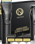 Novah® Professional Hair Clippers for Men, Professional Barber Clippers and Trimmer Set, Mens Cordless Hair Clipper for Barbers Haircut Fading Kit Fade - Gold
