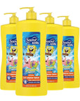Suave Kids 3-in-1 Spongebob, Tear Free, Body Wash, Shampoo and Conditioners, Dermatologist Tested, 28 Oz Pack of 4