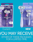 Gillette Venus Deluxe Smooth Swirl Women's Razor Handle + 2 Blade Refills