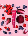 ESW Beauty Raspberry Acai Smoothie Lip Treatment - Rich Berry Tint with Shea Butter, Vitamin E, Raspberry & Acai for Deep Nourishment & Enhanced Protection