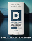 Duke Cannon Midnight Swim Aluminum-Free Deodorant for Men - Air Defense, Sandalwood + Lavender Scent, 3 oz – Long-Lasting, Clear Glide, Skin-Soothing Formula