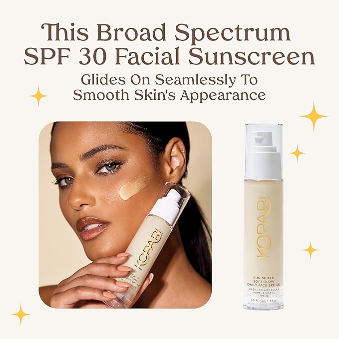 Kopari Sun Shield Soft Glow Daily Face SPF 30 & Golden Sunglaze Sheer Body Mist Sunscreen SPF 50