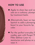 LAWLESS Forget the Filler Lip Plumping Line Smoothing Tinted Balm, Amaretto, Brown, 0.09 Ounce