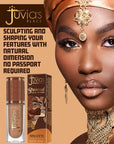 Juvia’s Place Bronzed Liquid Bronzer - Biscotti - Liquid Bronzer for Face with Silky Blendable Texture - Buildable Coverage for Natural Contour & Dimension - Easy-to-Blend, Patch-Proof Formula