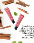 C.O. Bigelow Cinnamint Mentha Lip Shine Balm Tubes, Pack of 3 Bulk Lip Gloss with Cinnamon & Peppermint Oil, High Gloss Shine Finish, 0.5 oz
