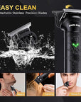 FADEKING® Professional Hair Clippers for Men - Cordless Beard Trimmer for Men, LCD Display Hair Clippers and Trimmer Set for Barber Haircut & Mens Grooming with Travel Case(Black)