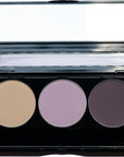 Off White, Matte Light Lavender, and Matte Deep Purple Vegan Eyeshadow Trio Palette; Talc, Paraben & Cruelty Free