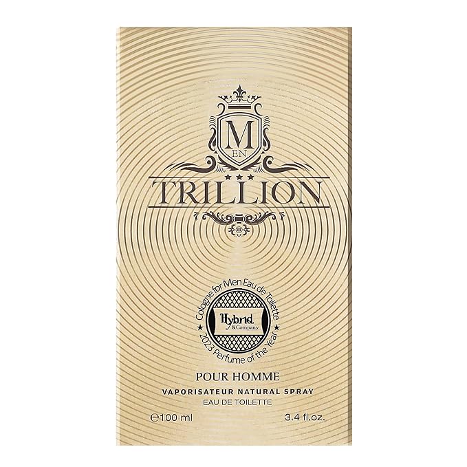 Hybrid & Company Trillion Pour Homme Eau De Toilette Natural Spray Vaporisateur,3.4FL.OZ