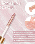 Shimmering Body Oil,Face & Body Glitter Makeup Liquid for Women