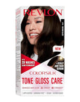 Revlon ColorSilk Tone + Gloss + Care Demi Permanent Hair Color, Dye Kit with Leave-In Scalp and Haircare Serum, 2x Shinier, 4x Stronger, 3 Brown Black, 4.5 fl oz