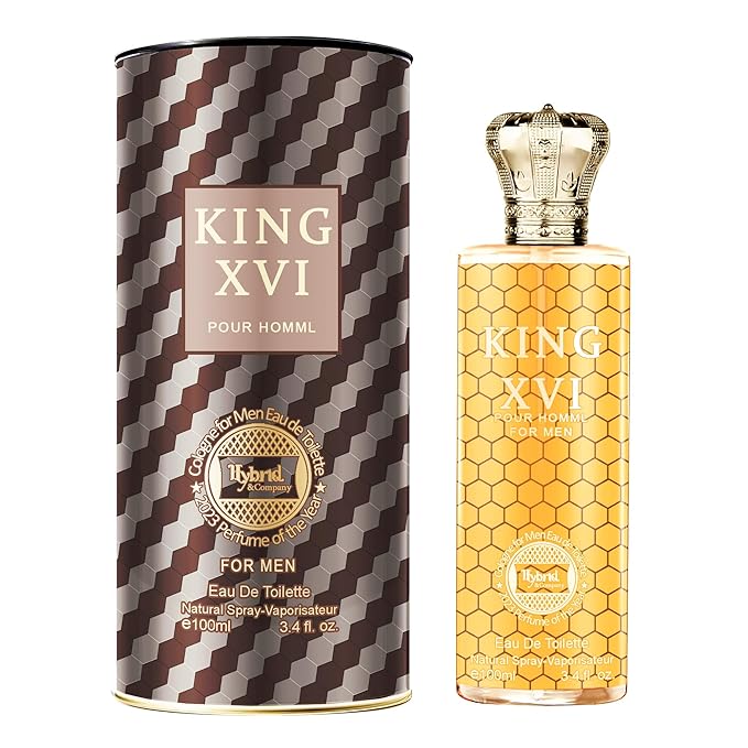 Hybrid & Company King Xvi Eau De Toilette Confident Attractive Crispness Mens Perfume,3.4 Fl Oz