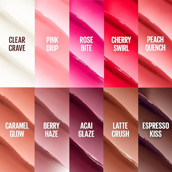 Maybelline Lifter Glaze Oil Balm with Hyaluronic Acid and Hydrating Oil Blend, Lip Balm with 24HRs of Smooth, Moisturizing Shine, Caramel Glow (Sheer Light Brown Nude)