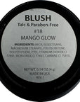 Mango Glow Shimmering Dusty Muted Pink Blush Bronzer Pressed Cheek Color Powder, Talc & Paraben Free, 4 Grams, No Animal Testing & Cruelty Free