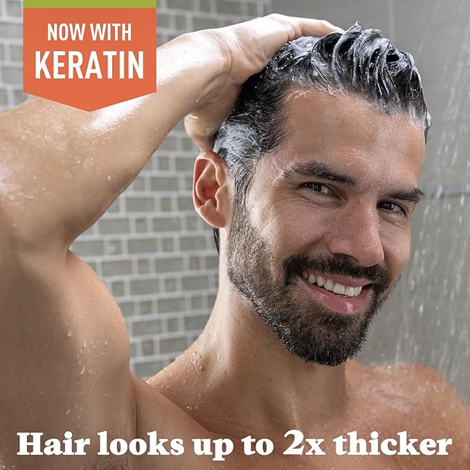 Just for Men Control GX Grey Reducing Shampoo for Textured Hair, Gradual Hair Color for Men with Keratin, 4 Fl Oz - Pack of 1 (Packaging May Vary)