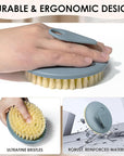 INNERNEED Soft Silicone Body Cleansing Brush Shower Scrubber, with PP Shower Brush for Cellulite Treatment, Lymphatic Drainage and Blood Circulation Improvement
