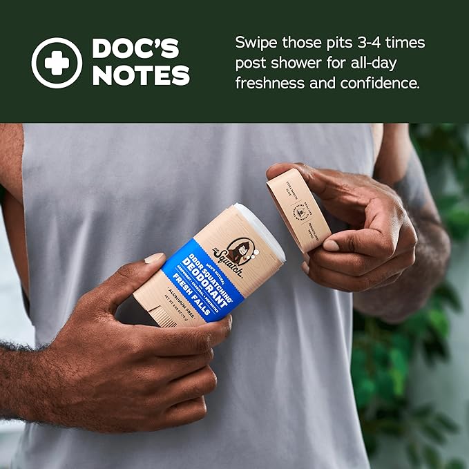 Dr. Squatch Natural Deodorant for Men - Odor-Squatching Aluminum Free - Summer Citrus & Cool Fresh Aloe (2.65 oz, 2-Pack)