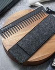 HYOUJIN 601 Black Carbon Wide Tooth Comb Detangling Comb Detangler Hair Comb for Long Wet hair Hair Straighten Curly Hair 230℃ Heat Resistan