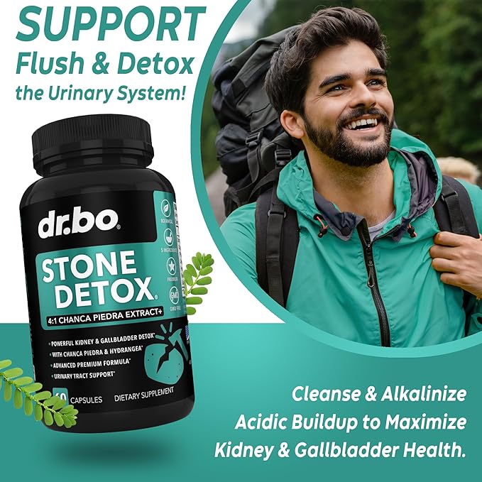 Stone Breaker Chanca Piedra Capsules - Stone Detox for Kidney Cleanse Detox, Gallbladder Formula with Hydrangea Root - Natural Gallstones Kidney Stones Dissolver Gallbladder Flush Pills - 60 Capsules