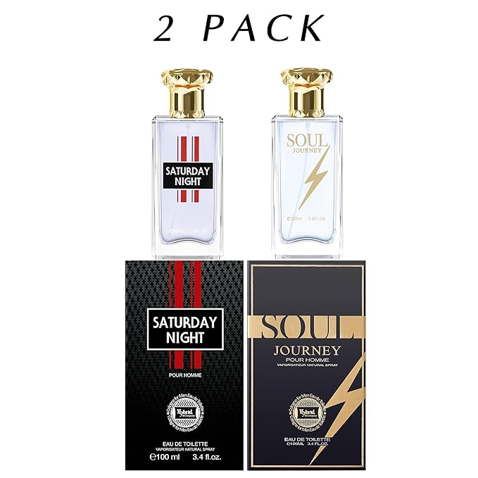 Hybrid & Company Mens 2 Pcs Saturday Night Soul Journey Eau De Perfum Vaporisateur Natural Spray