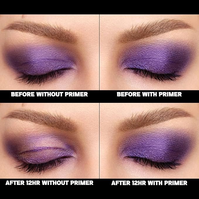 FOCALLURE Eyeshadow Primer, Shimmer Base Gel, lightweight formula, Long-Lasting Eye Makeup Primer, Waterproof Eyelid Base for All Skin Types, 0.03oz