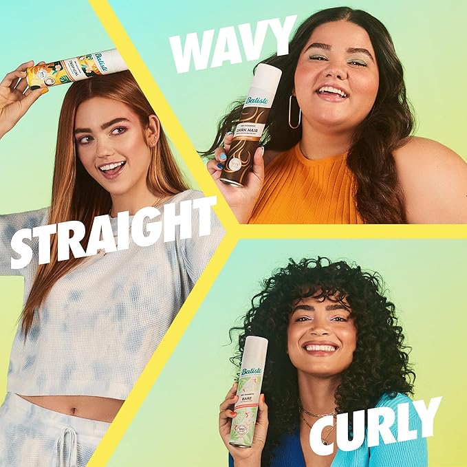Batiste Dry Shampoo, Tropical Fragrance, Refresh Hair and Absorb Oil Between Washes, Waterless Shampoo for Added Hair Texture and Body, 5.71 oz Dry Shampoo Bottle