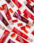 Lanolips Fruity Jellybalm - Tinted Lip Balm to Deepen, Brighten & Enhance - Moisturizing Lanolin Lip Balm & Jelly Lip Gloss - Everyday Lip Makeup - Strawberry (10g / 0.35oz)