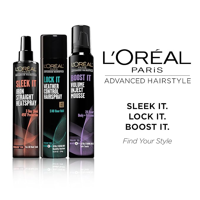 L'Oréal Paris Advanced Hairstyle LOCK IT Weather Control Hairspray, 8.25 oz. (Packaging May Vary)