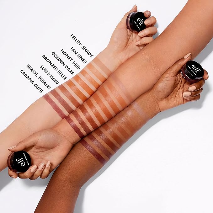 e.l.f. Putty Bronzer, Creamy & Highly Pigmented Formula, Creates a Long-Lasting Bronzed Belle Glow, Infused with Argan Oil & Vitamin E, 0.35 Oz