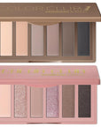 2PCS 6 Colors Mini Naked Eyeshadow Palette Makeup with Brush Set Neutral Nude Eye Shadow Pink & Brown Matte Shimmer Make Up Pallet with Mirror Highly Pigmented Travel Size Gift Kit