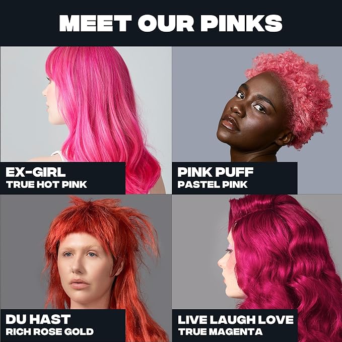 Good Dye Young Semi-Permanent Hair Color, Vegan and Cruelty-Free Pink Hair Dye, Last up to 24 Washes, Non-Damaging Conditioning Hair Color (5FL OZ, Pink Puff)