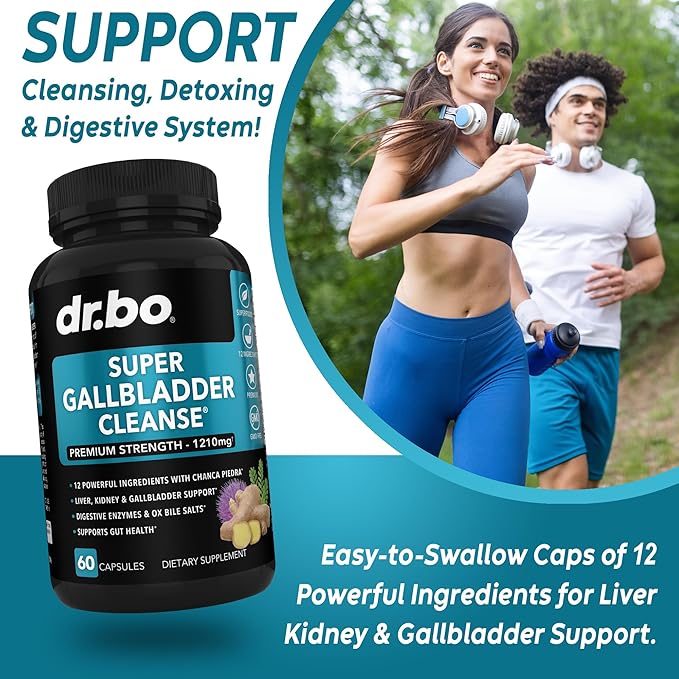 Gallbladder Supplements Cleanse Formula Support - Keto Digestive Enzymes with Ox Bile Supplement, Chanca Piedra & Betaine HCL - Gallstone Dissolver Kidney Liver Gall Bladder Flush Detox Stone Breaker