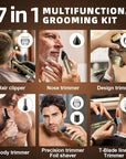 Ufree Beard Trimmer for Men, Electric Razor Shaver, Cordless Hair Clipper Shaving Kit for Mustache Body Nose Ear Hair Facial, Adjustable Beard Grooming Kit Birthday Gifts for Men